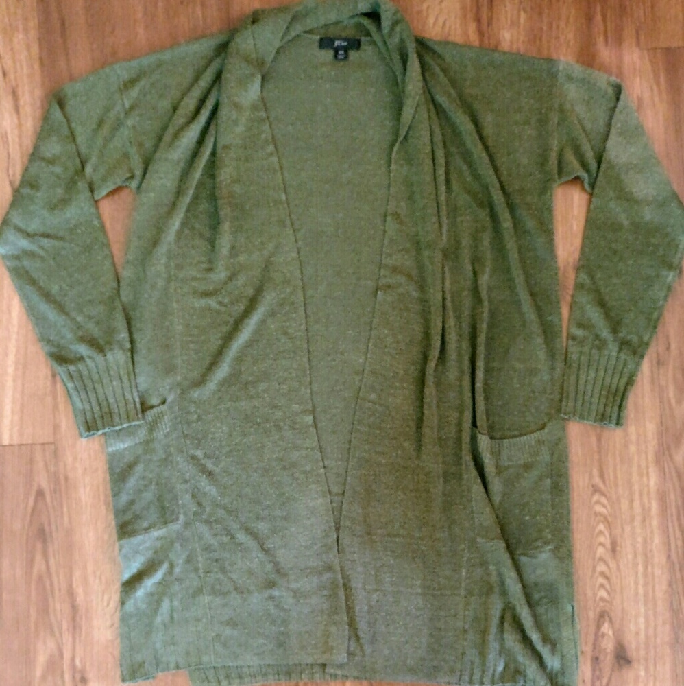 J Crew Linen Open Cardigan NWOT